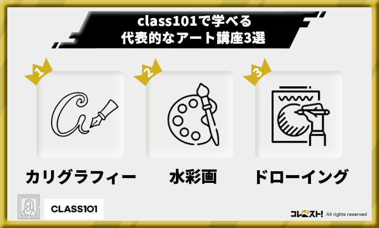 class101評判
class101で学べるもの
class101アート